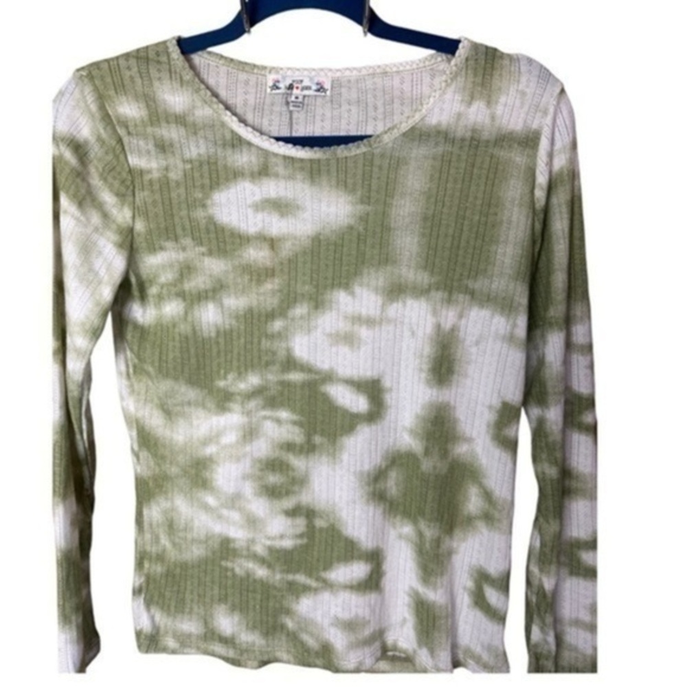 Nordstrom Poof New York Girls Tie Dye Long Sleeve Top Medium